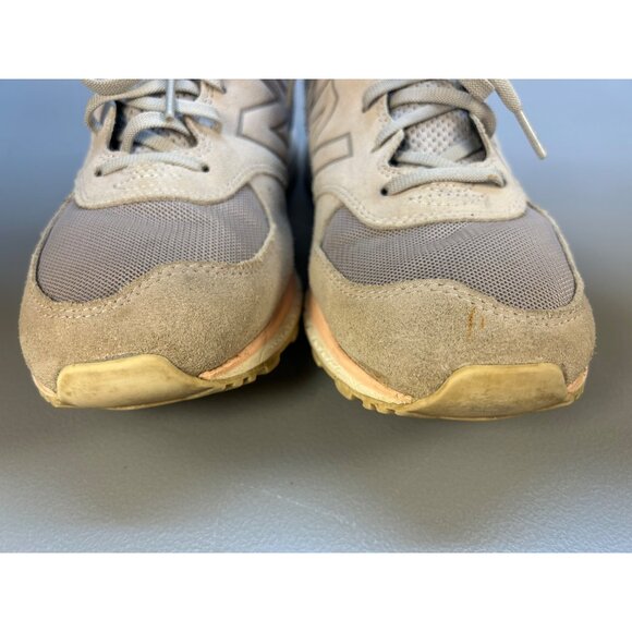 New Balance 574 Womens 10 Running Shoes Light Gray & Pink Suede Upper - Picture 8 of 10